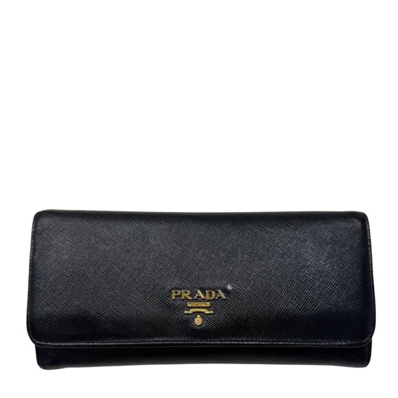 Prada Long Wallet in Black Saffiano Leather - Picture 1 of 6